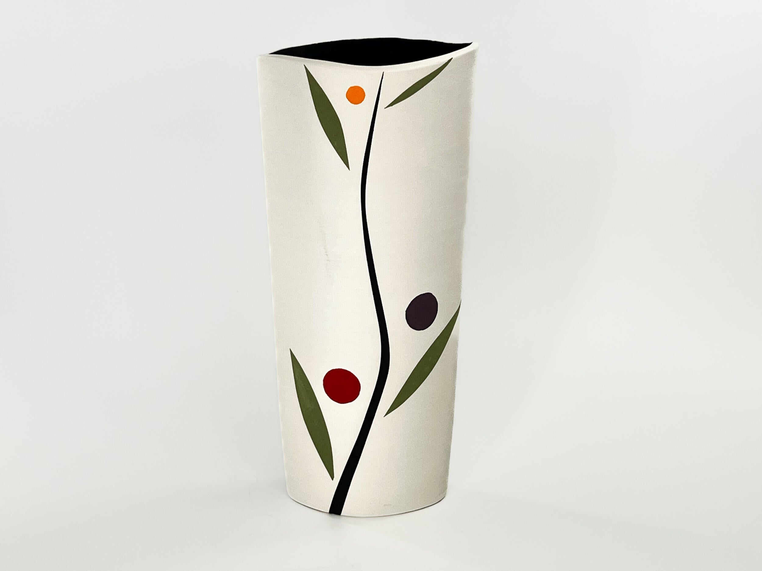 Song Without Sound — JeanElton OvalVase in Neutral & Earth, front view