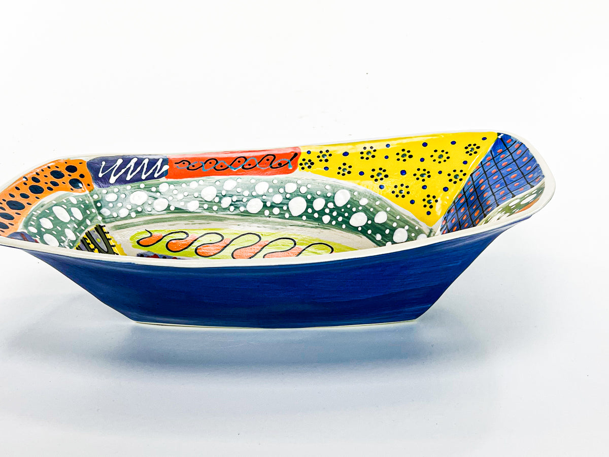 Party Boat II — JeanElton RectangularVessel in Multi-Color/Blue, three-quarter view