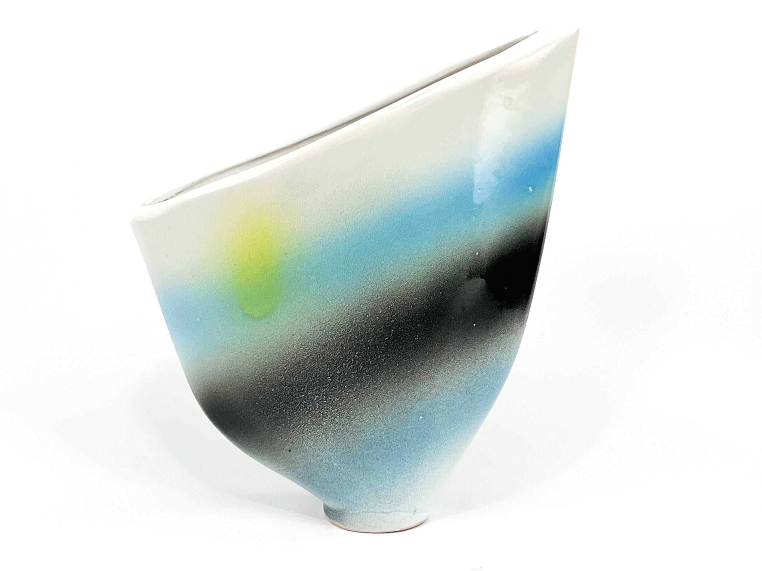 Hazy Summer Eve — JeanElton SailVase in Blue & Purple, front view