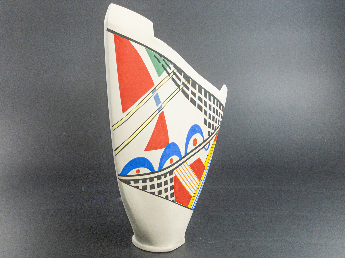 Signal Array — JeanElton SailVase in Multi-Color/Cream, three-quarter view