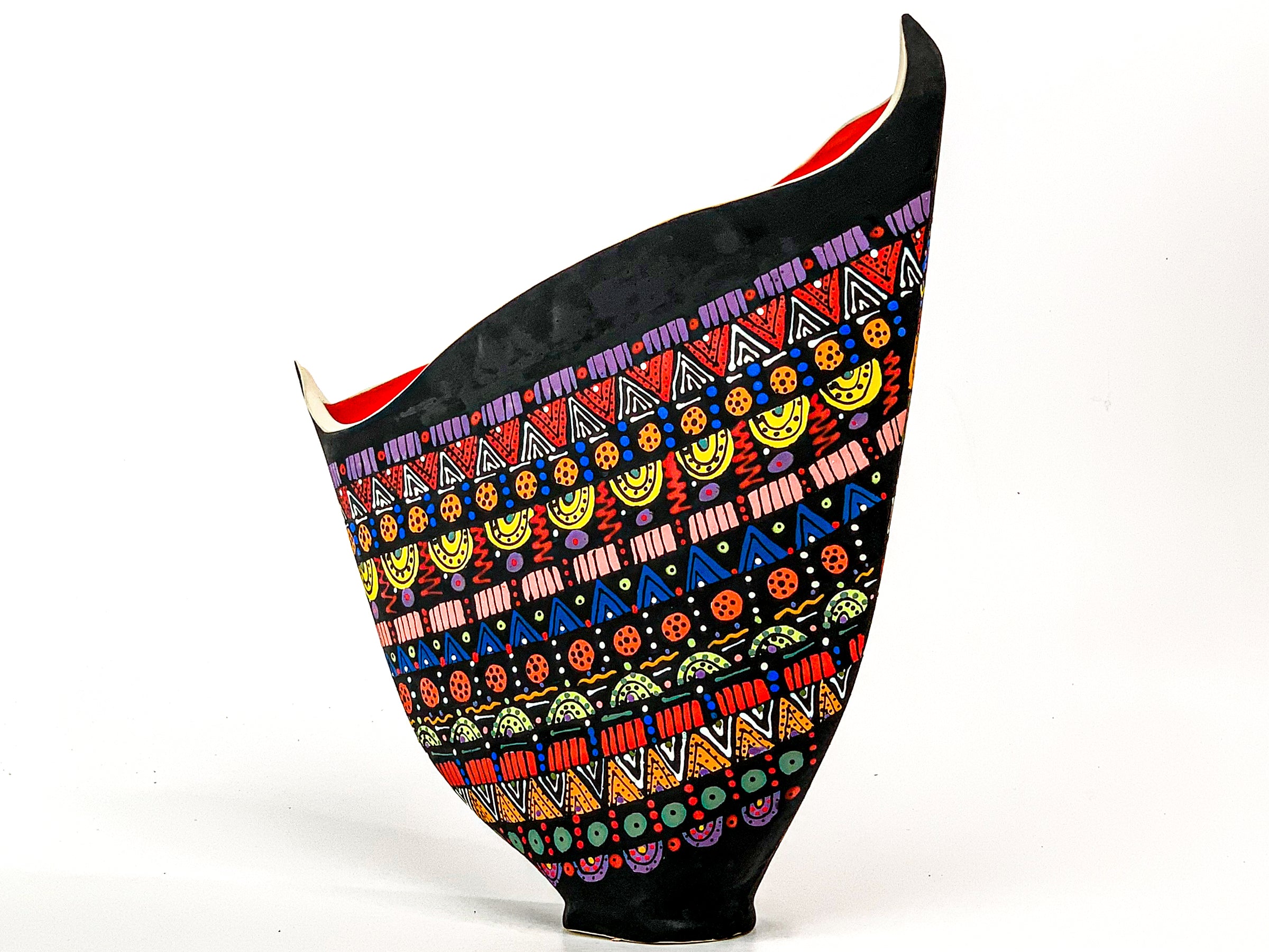 Jeweled Palace II — JeanElton SailVase in Multi-Color/Red, three-quarter view