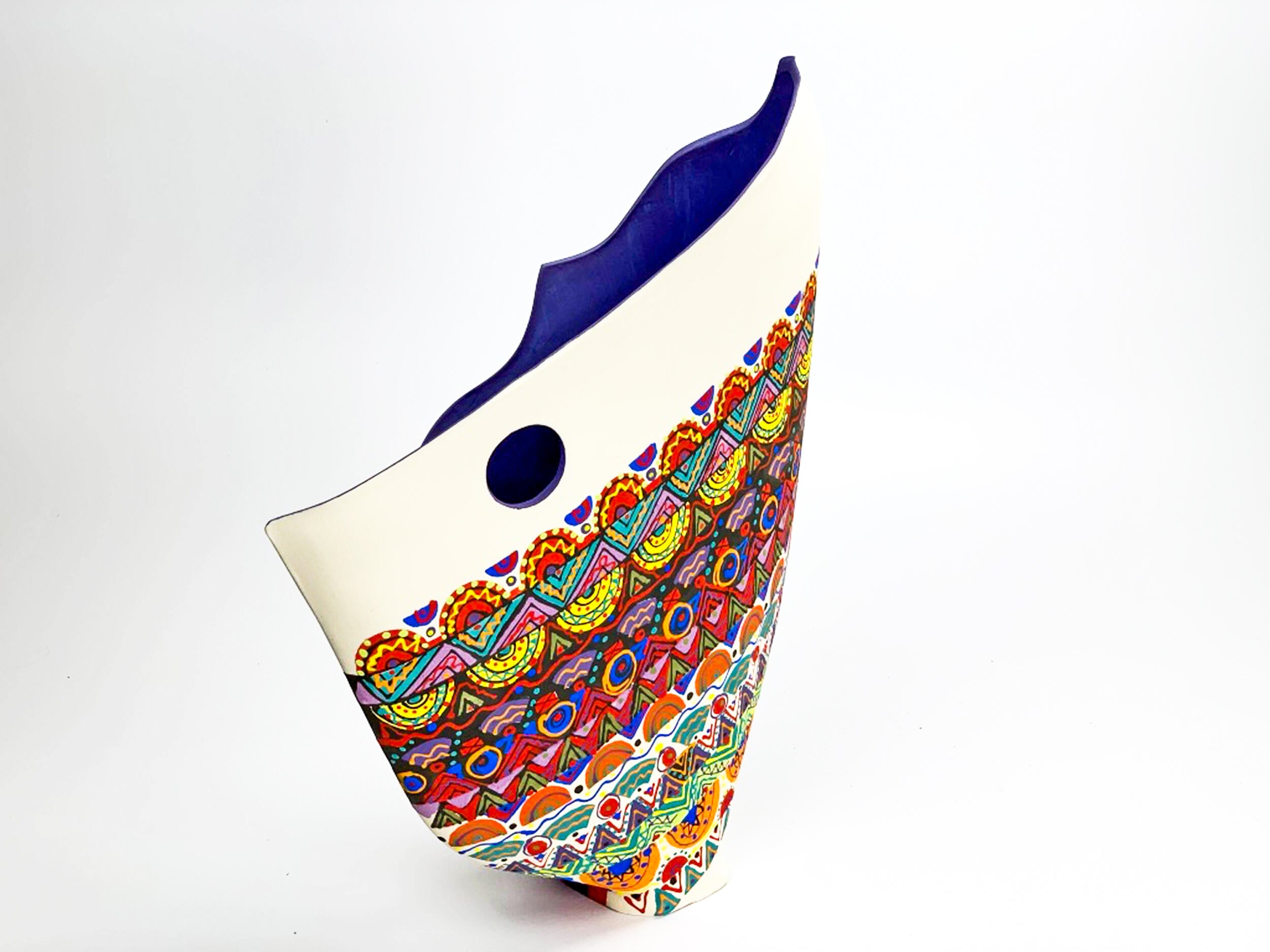 Sunlit Lavender — JeanElton SailVase in Multi-Color/Blue, side view