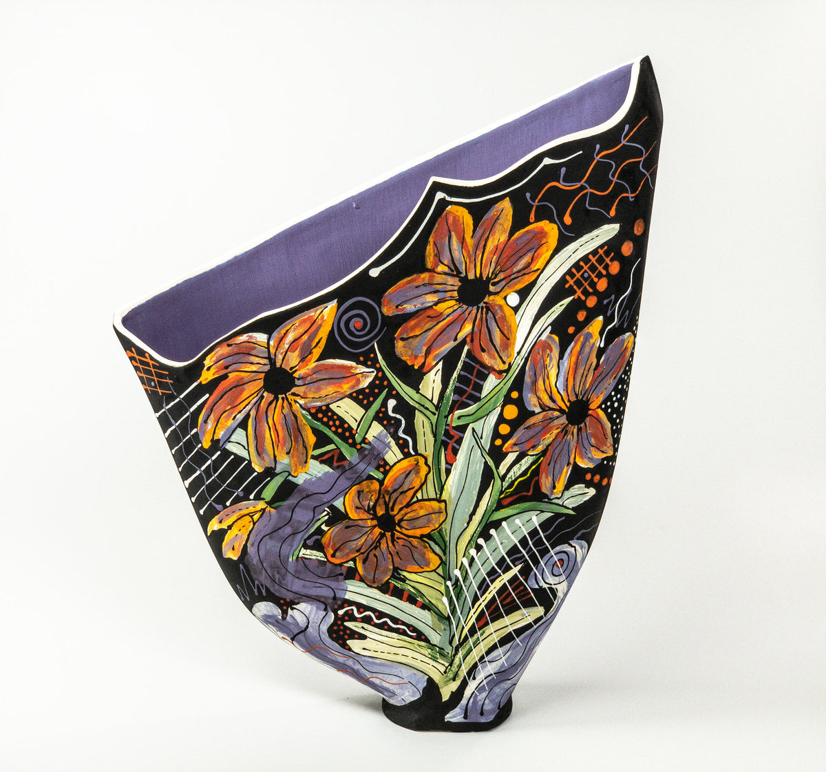 Night Bloom — JeanElton SailVase in Multi-Color/Purple, front view