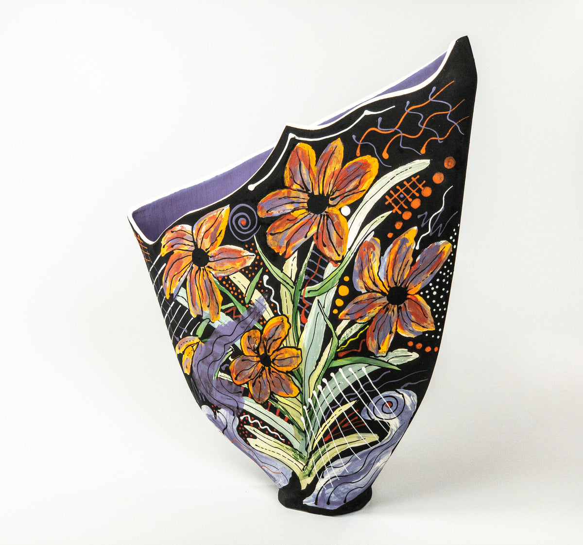 Night Bloom — JeanElton SailVase in Multi-Color/Purple, three-quarter view