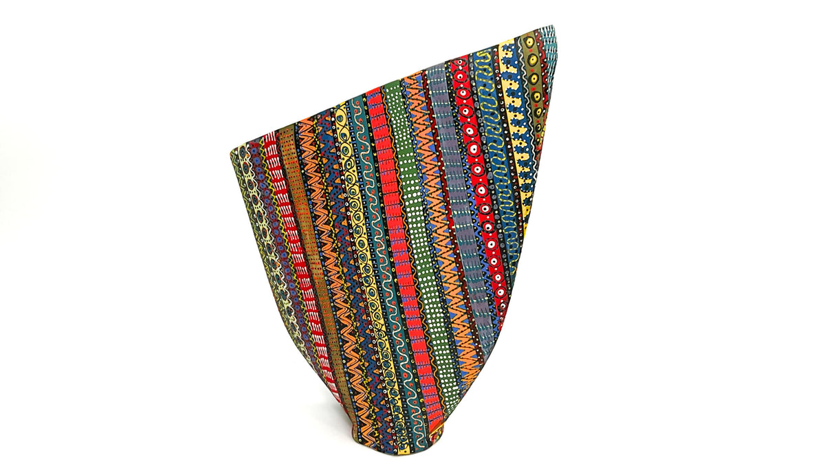 Prism Matrix — JeanElton SailVase in Multi-Color/Black, three-quarter view