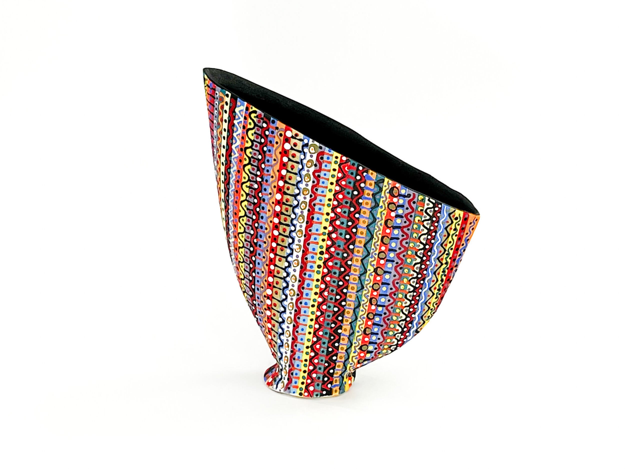 Prism Matrix VI — JeanElton SailVase in Multi-Color/Black, three-quarter view