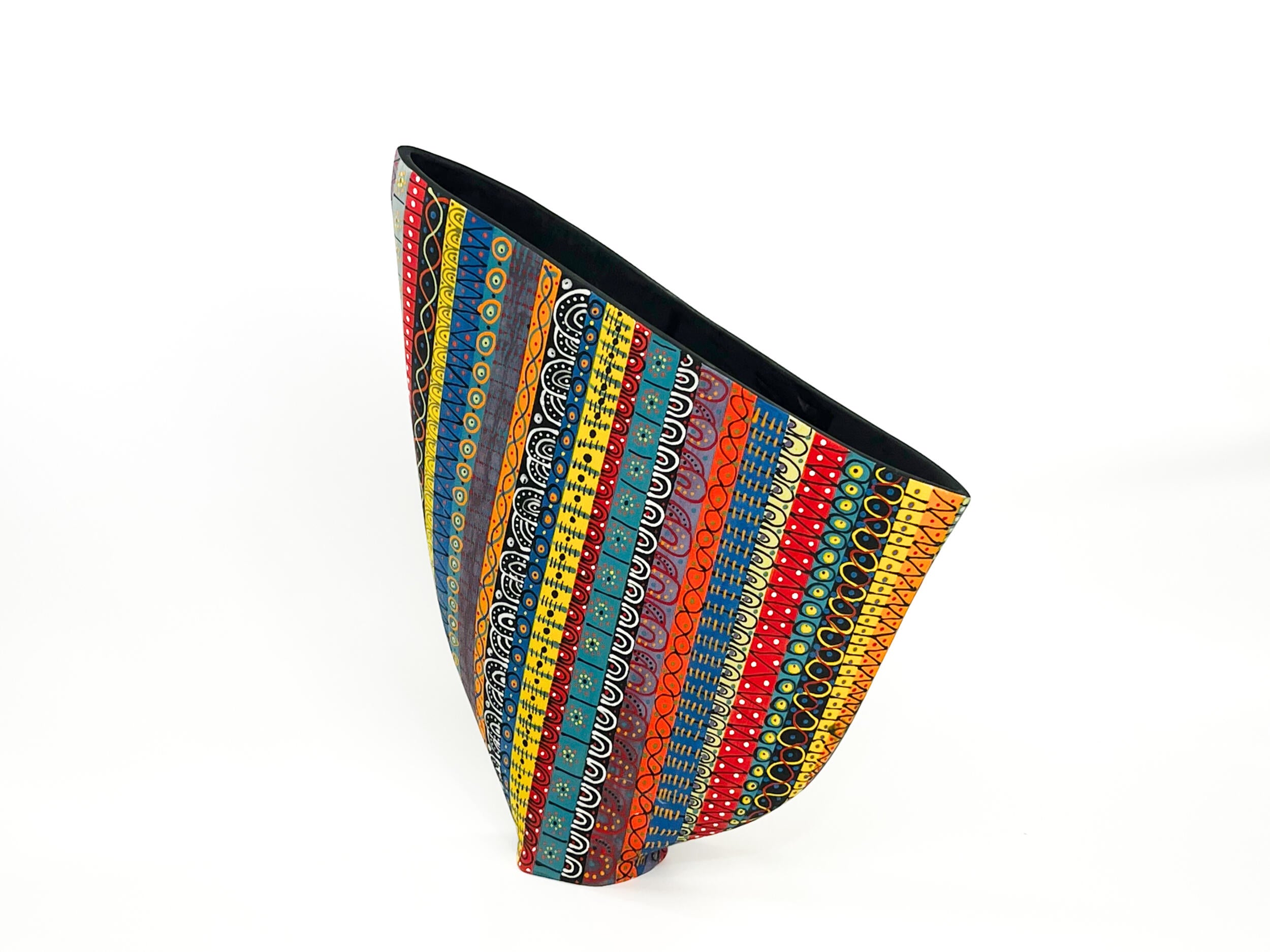 Prism Matrix VIII — JeanElton SailVase in Multi-Color/Black, three-quarter view