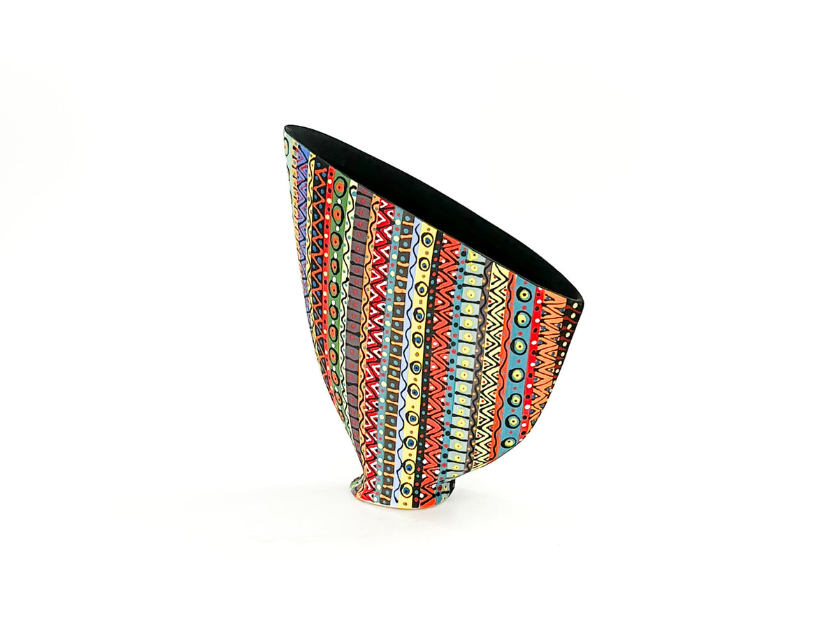 Prism Matrix IX — JeanElton SailVase in Multi-Color/Black, three-quarter view