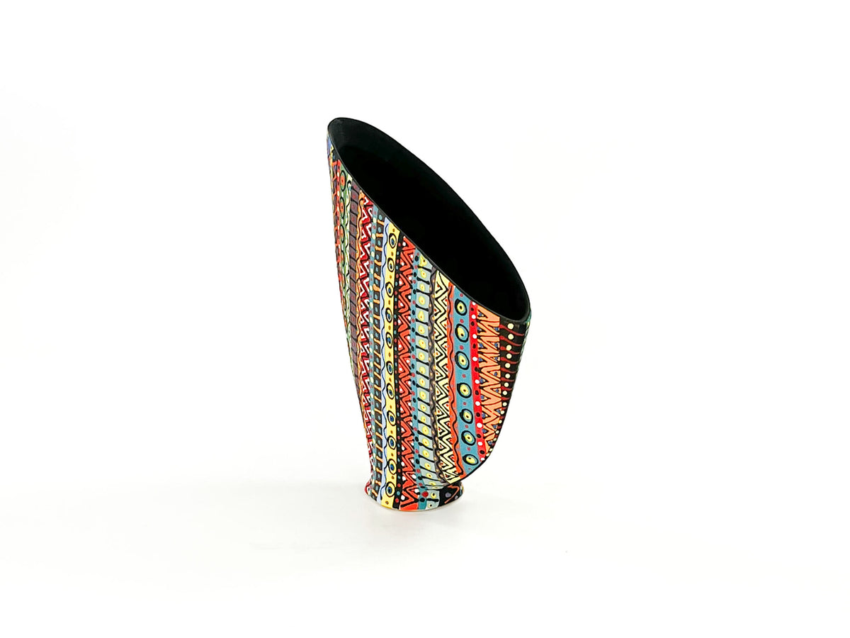 Prism Matrix IX — JeanElton SailVase in Multi-Color/Black, side view