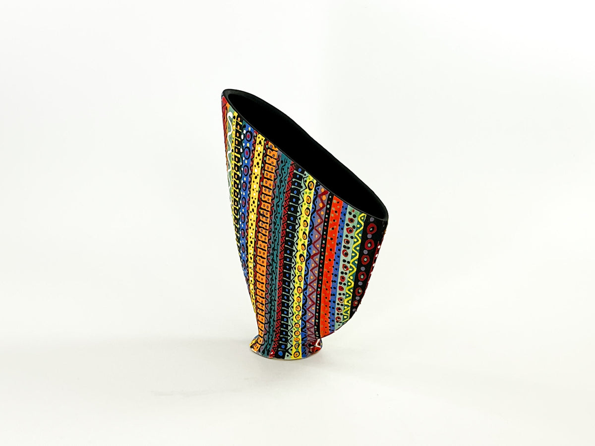 Prism Matrix XI.s — JeanElton SailVase in Multi-Color/Black, side view