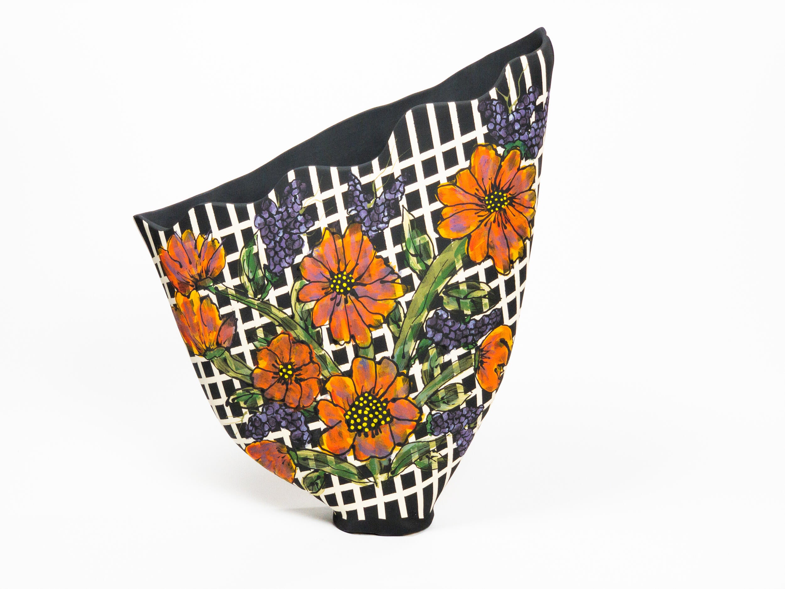 Autumn Arbor — JeanElton SailVase in Red & Orange, three-quarter view