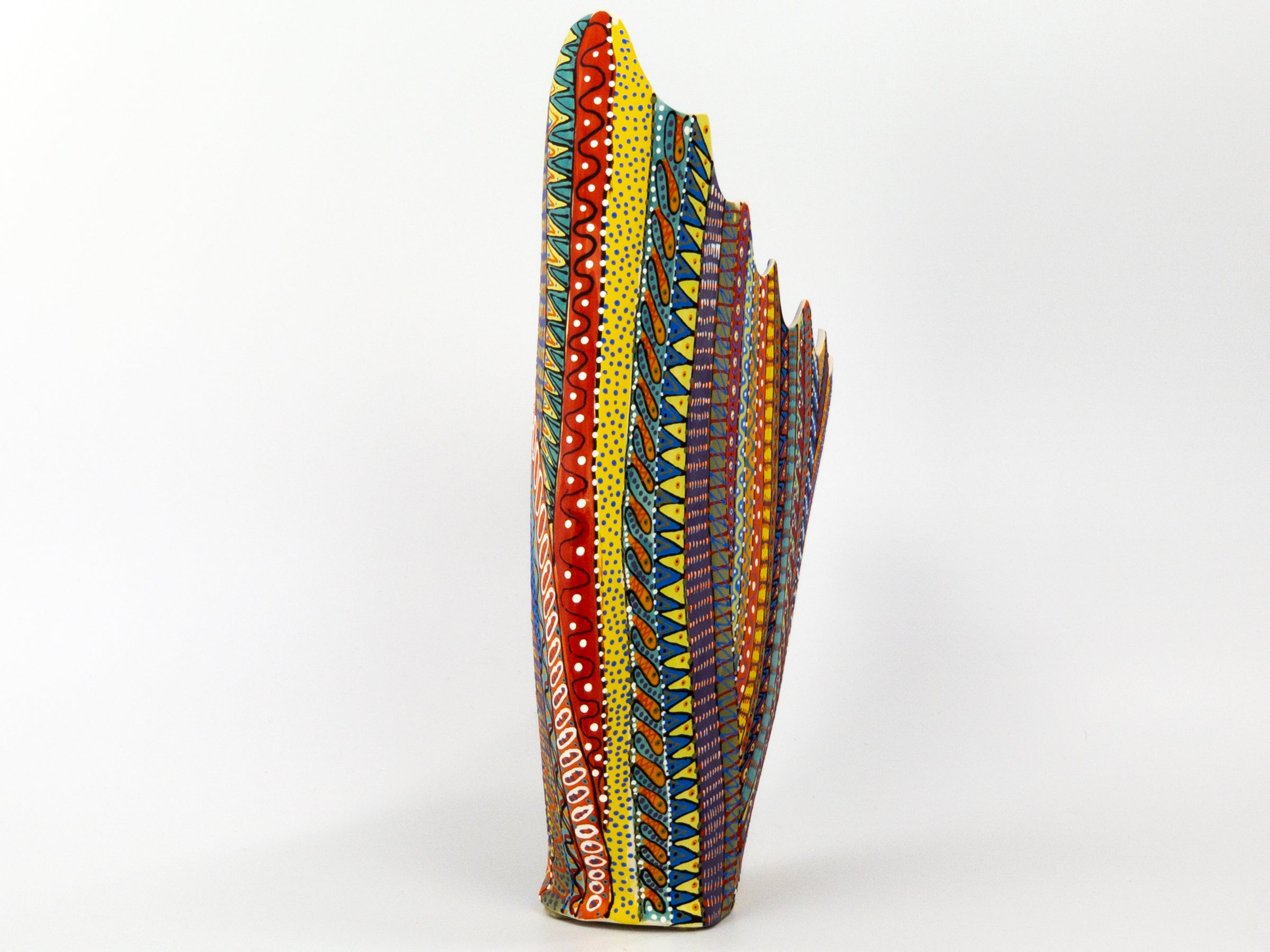 A Coat of Many Colors — JeanElton SailVase in Multi-Color/Blue, side view