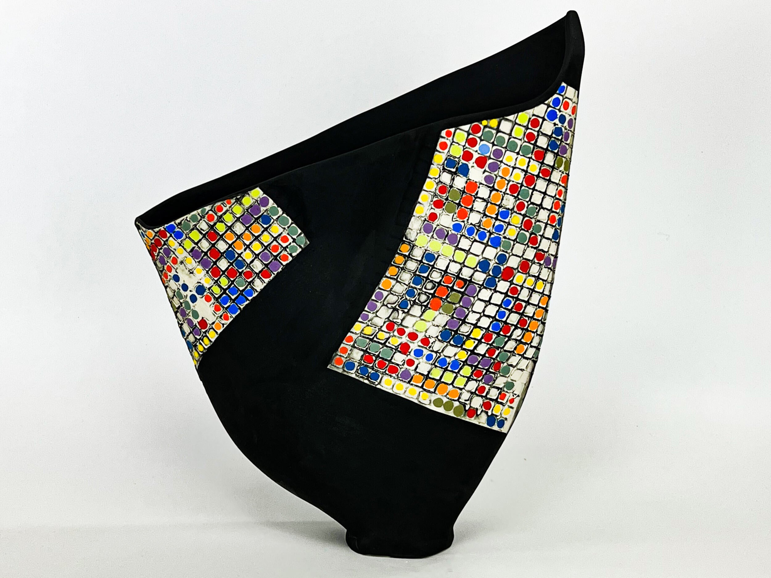 Slipstream Sarong — JeanElton SailVase in Multi-Color/Black, front view