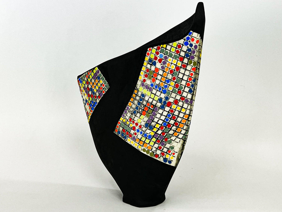 Slipstream Sarong — JeanElton SailVase in Multi-Color/Black, three-quarter view