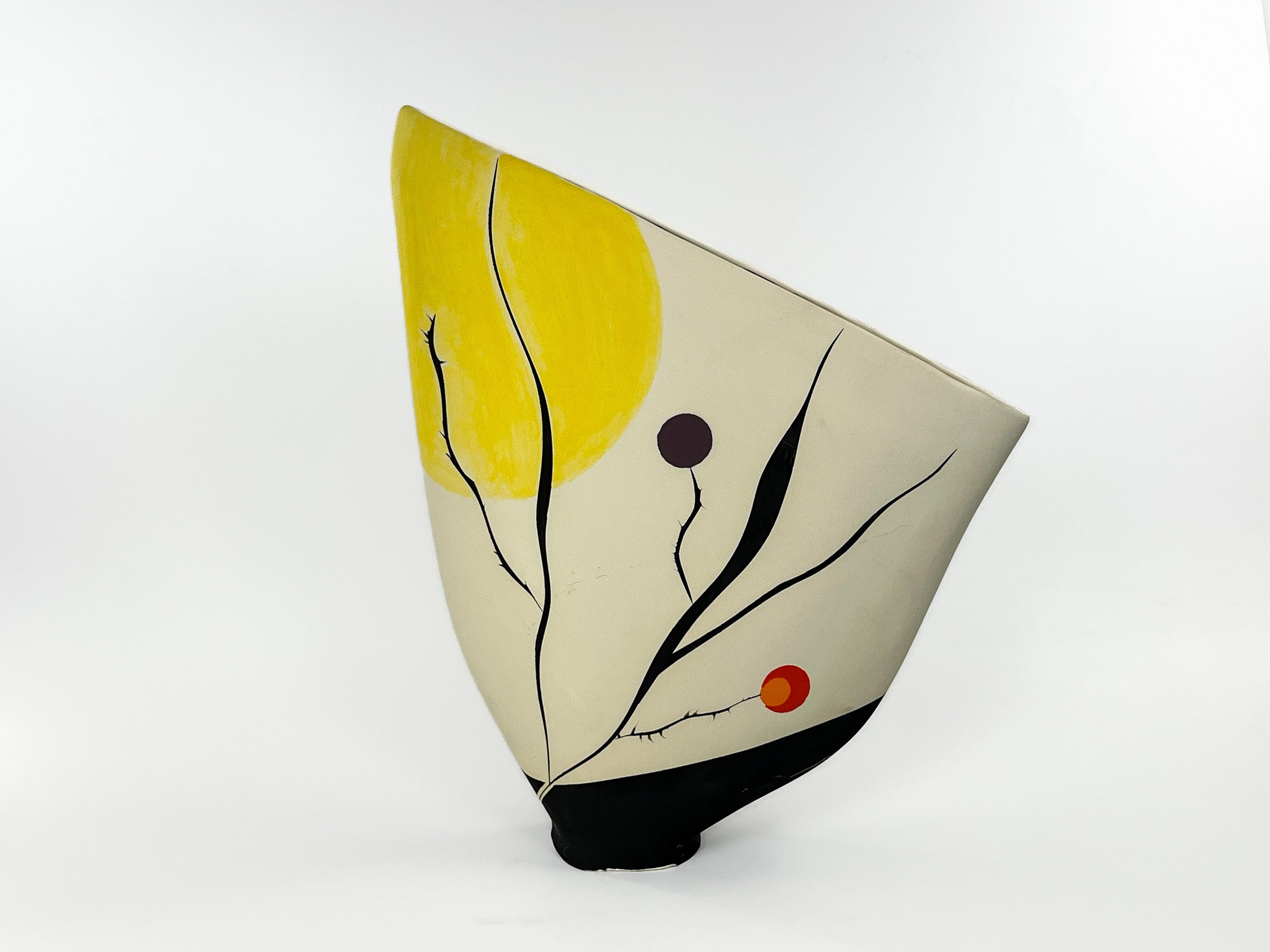 Briar Solstice — JeanElton SailVase in Black & Red, front view