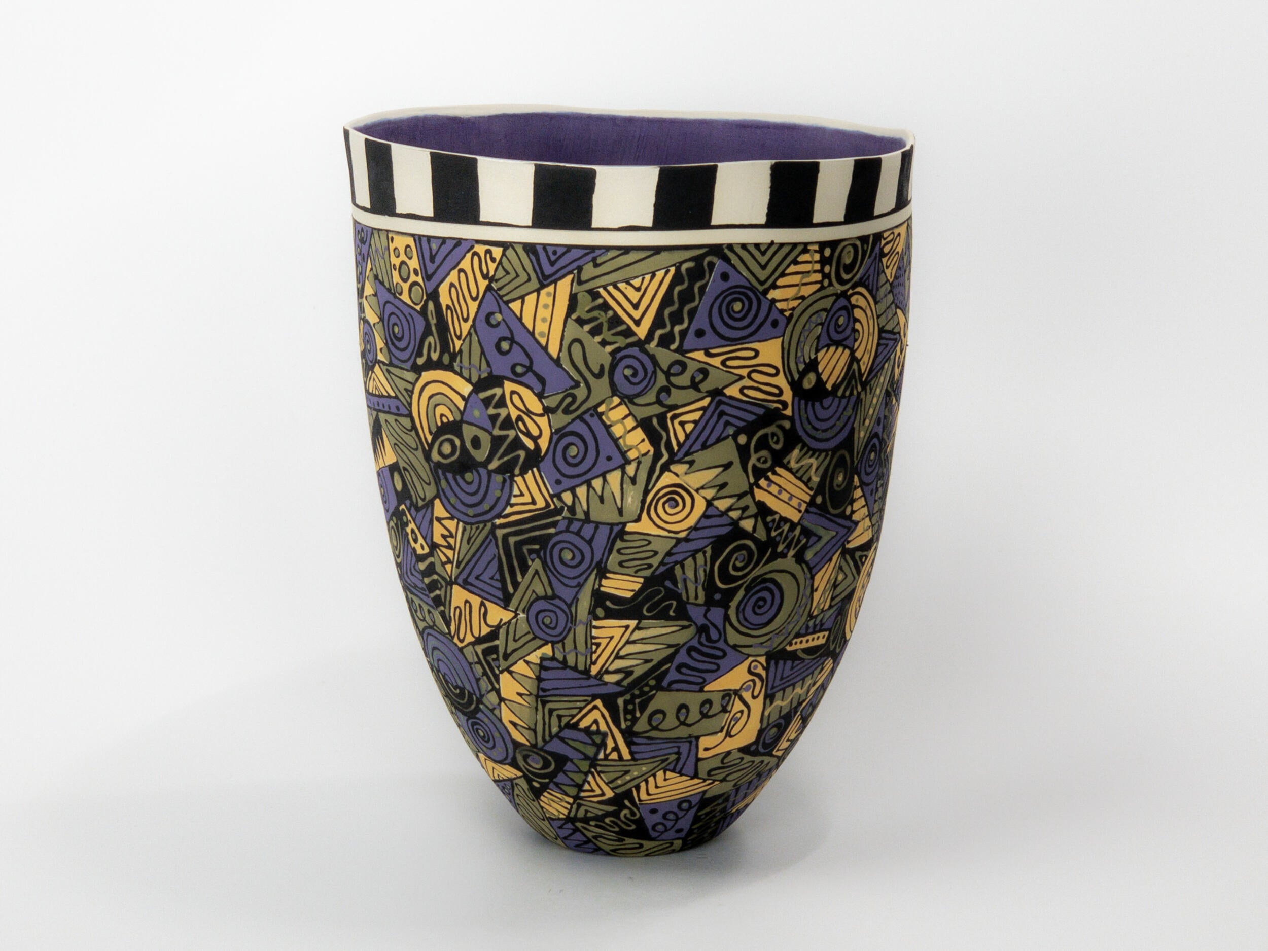 A Formal Passion for Purple II — JeanElton TallVase in Blue & Purple, front view