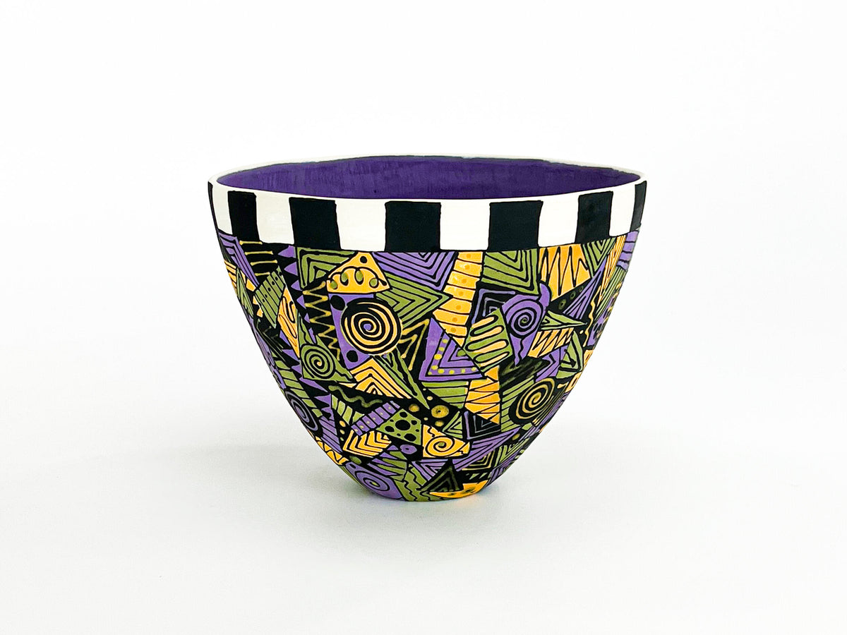A Formal Passion for Purple IV — JeanElton TallVase in Blue & Purple, front view