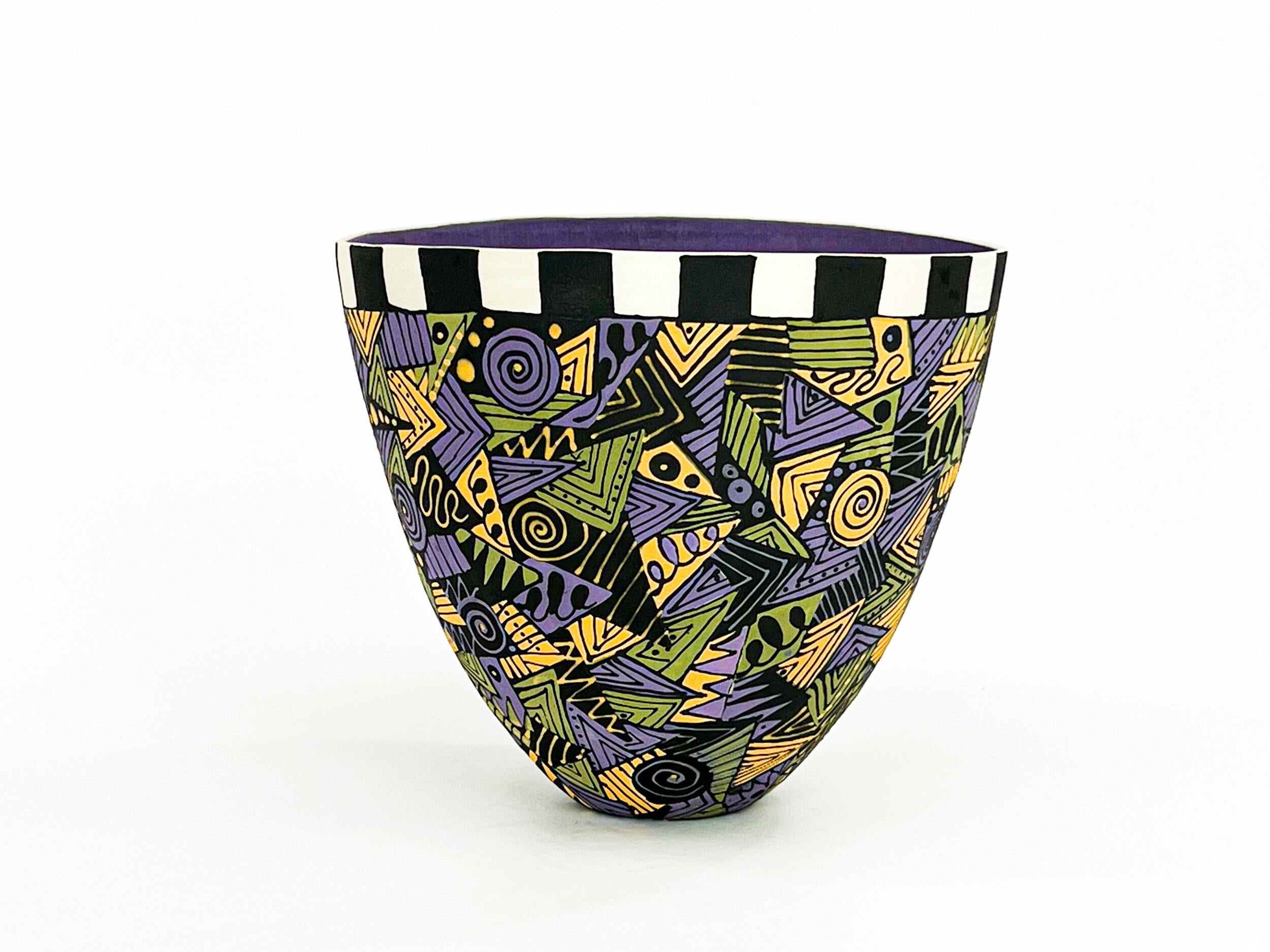 A Formal Passion for Purple V — JeanElton TallVase in Blue & Purple, front view