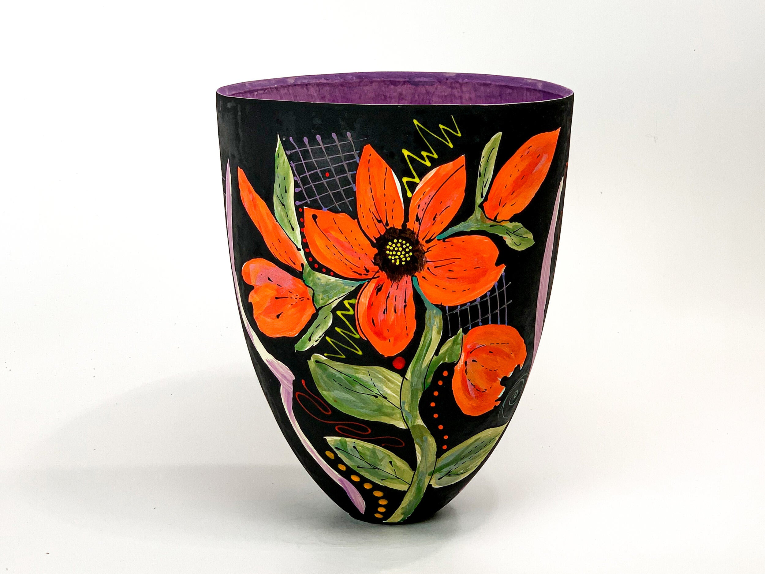 Midnight Blooms II — JeanElton TallVase in Multi-Color/Purple, three-quarter view
