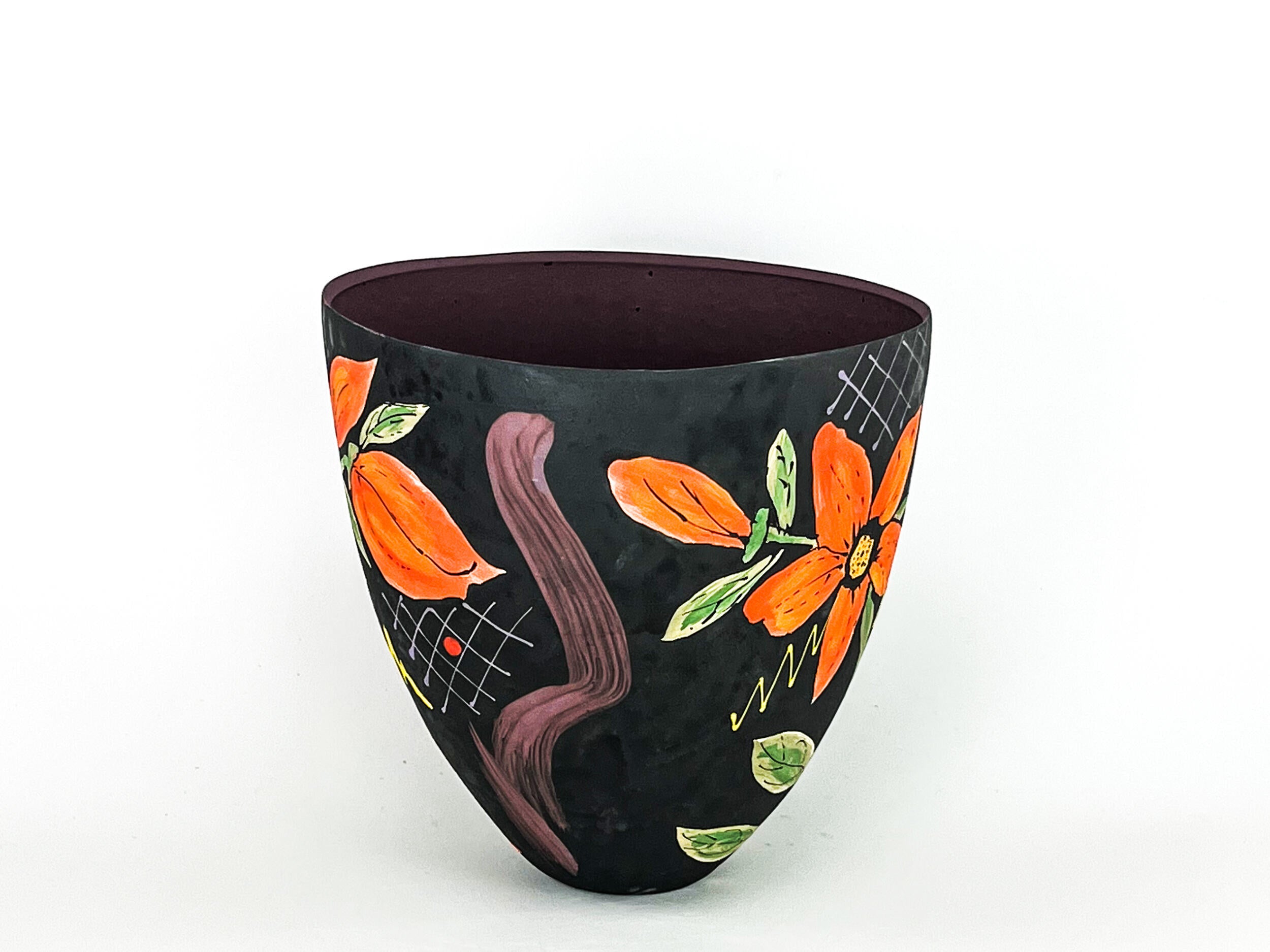 Midnight Blooms III — JeanElton TallVase in Multi-Color/Purple, three-quarter view