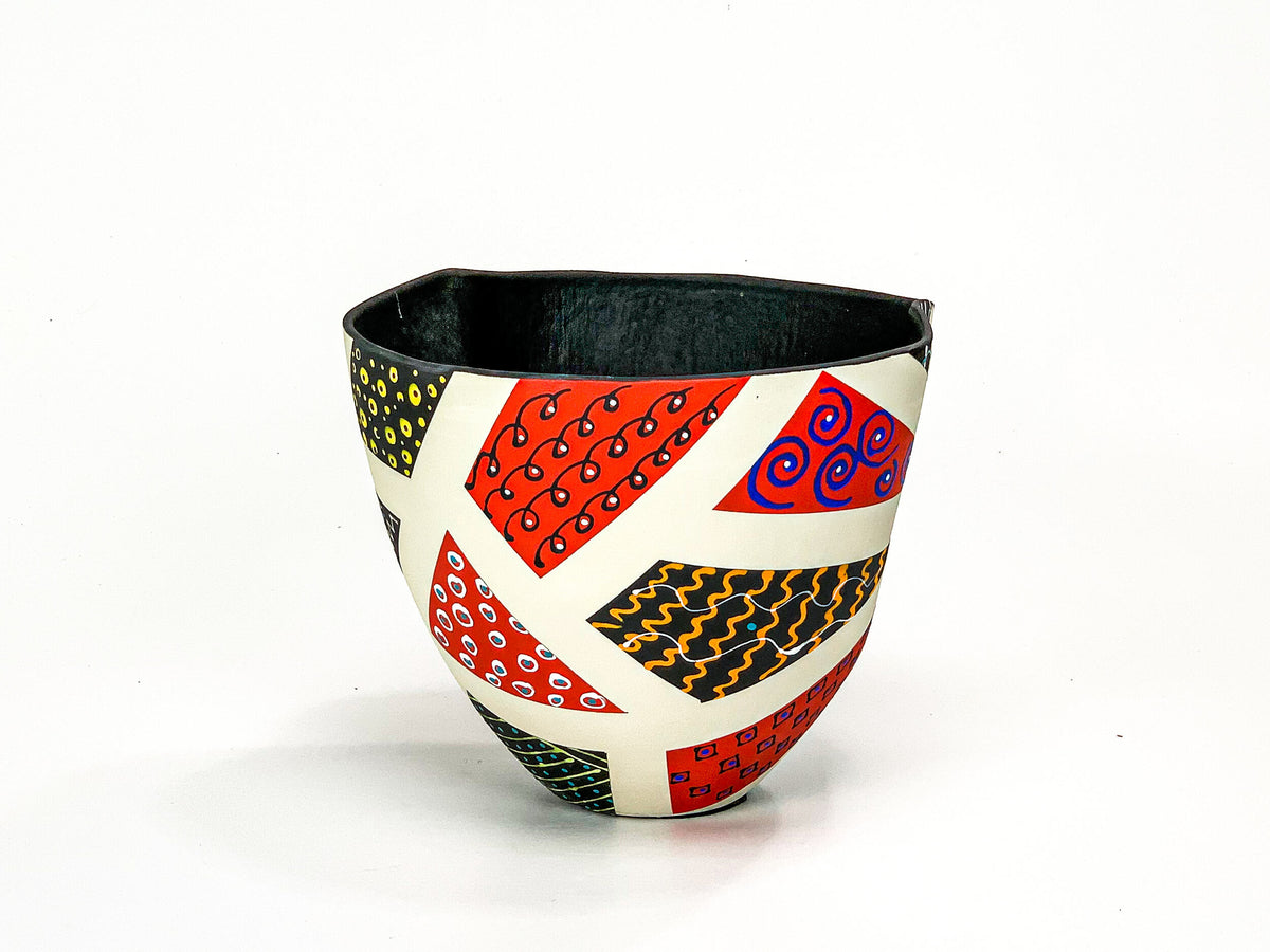Patchwork in Red & Black III