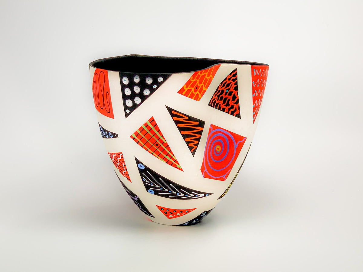 Patchwork in Red & Black VII