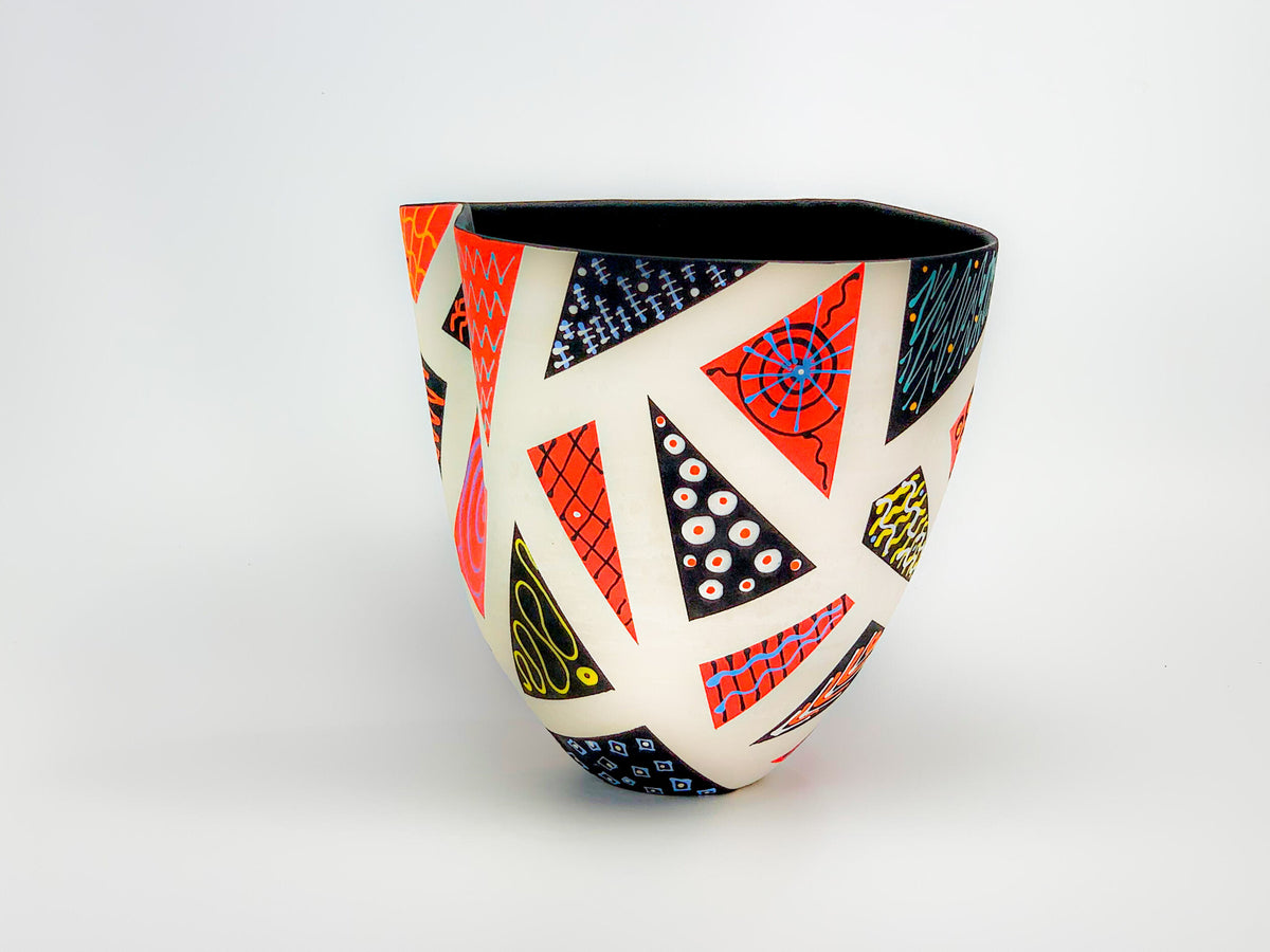 Patchwork in Red & Black VII