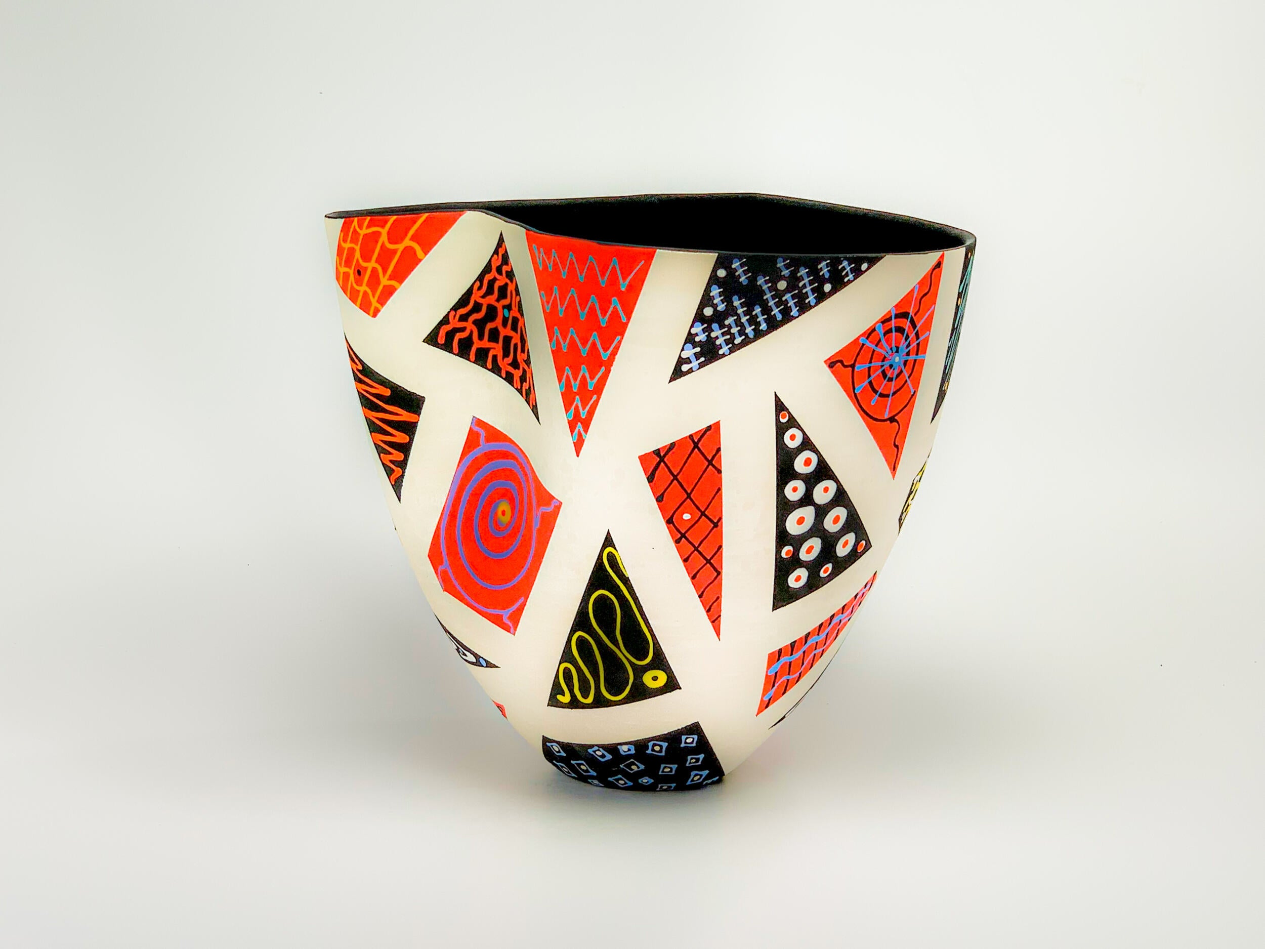 Patchwork in Red & Black VII