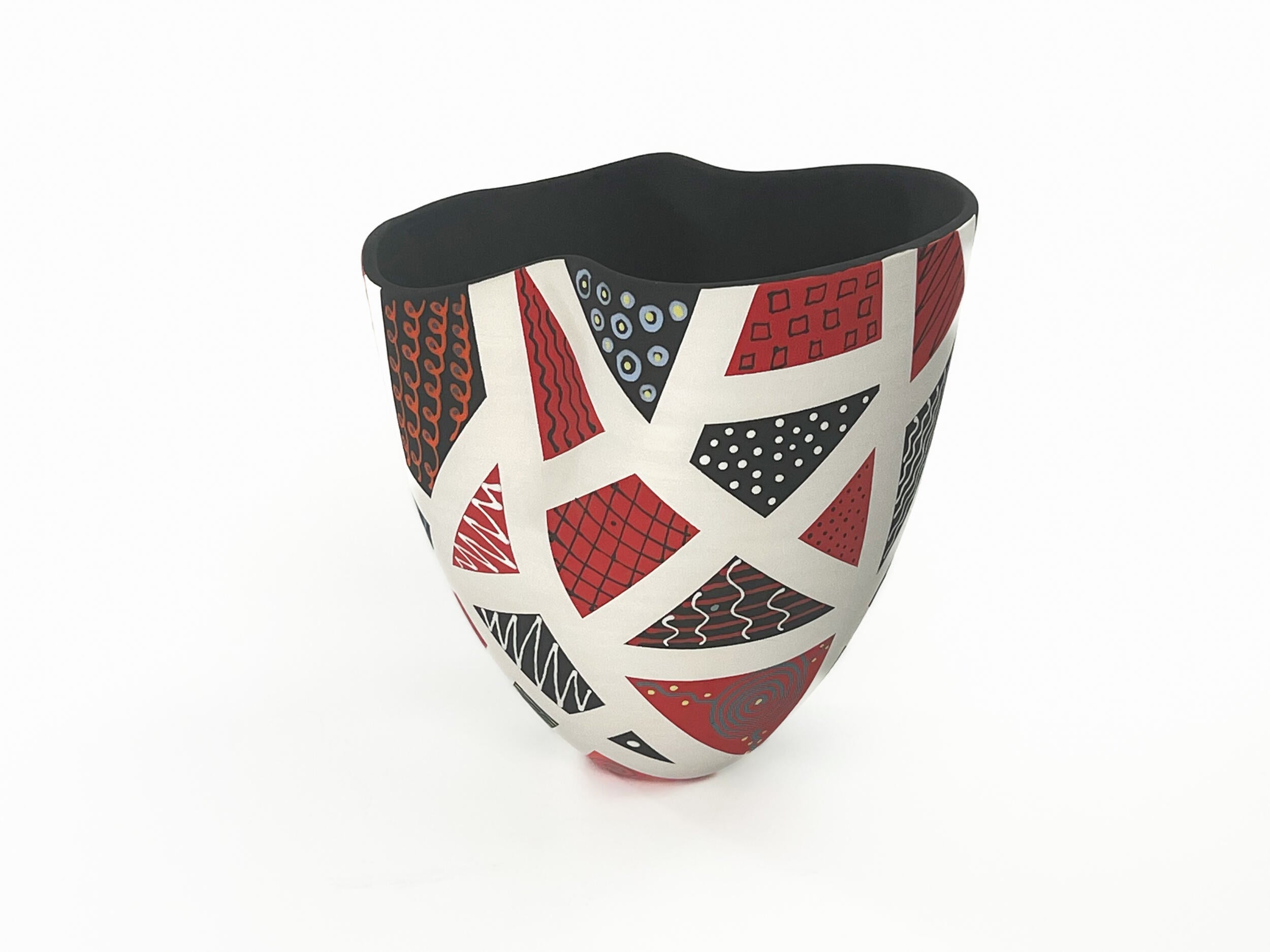 Patchwork in Red & Black X