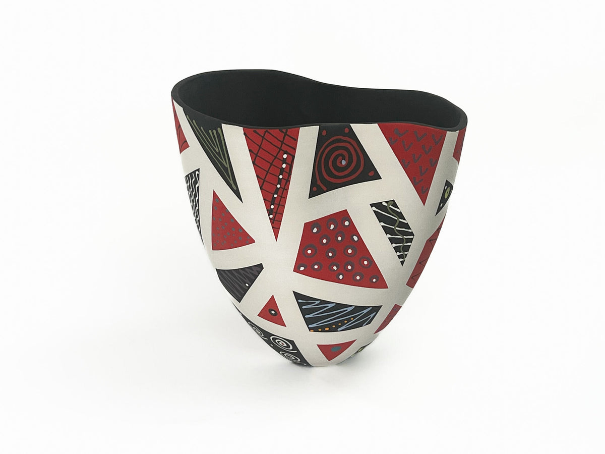 Patchwork in Red & Black X