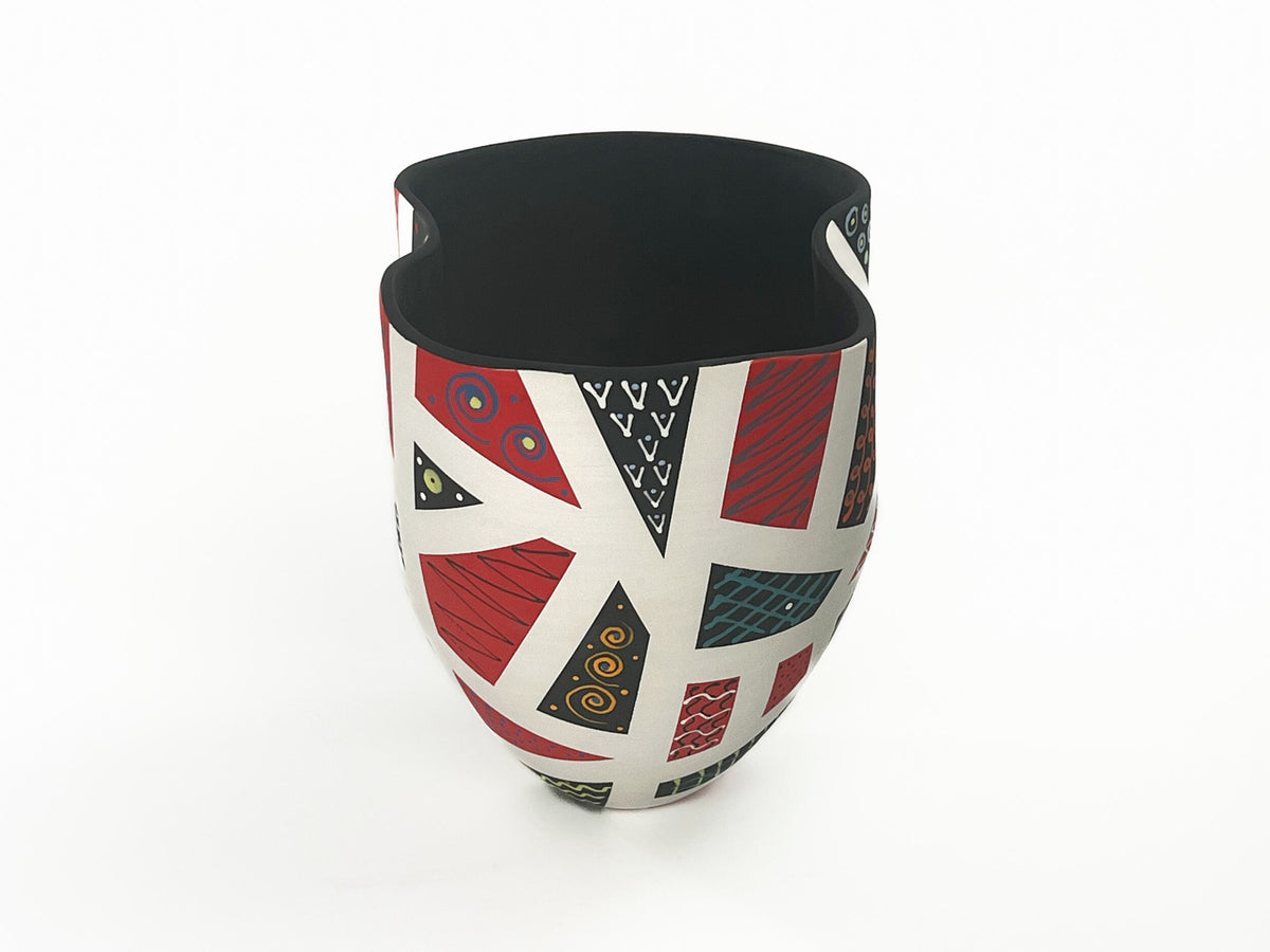 Patchwork in Red & Black X