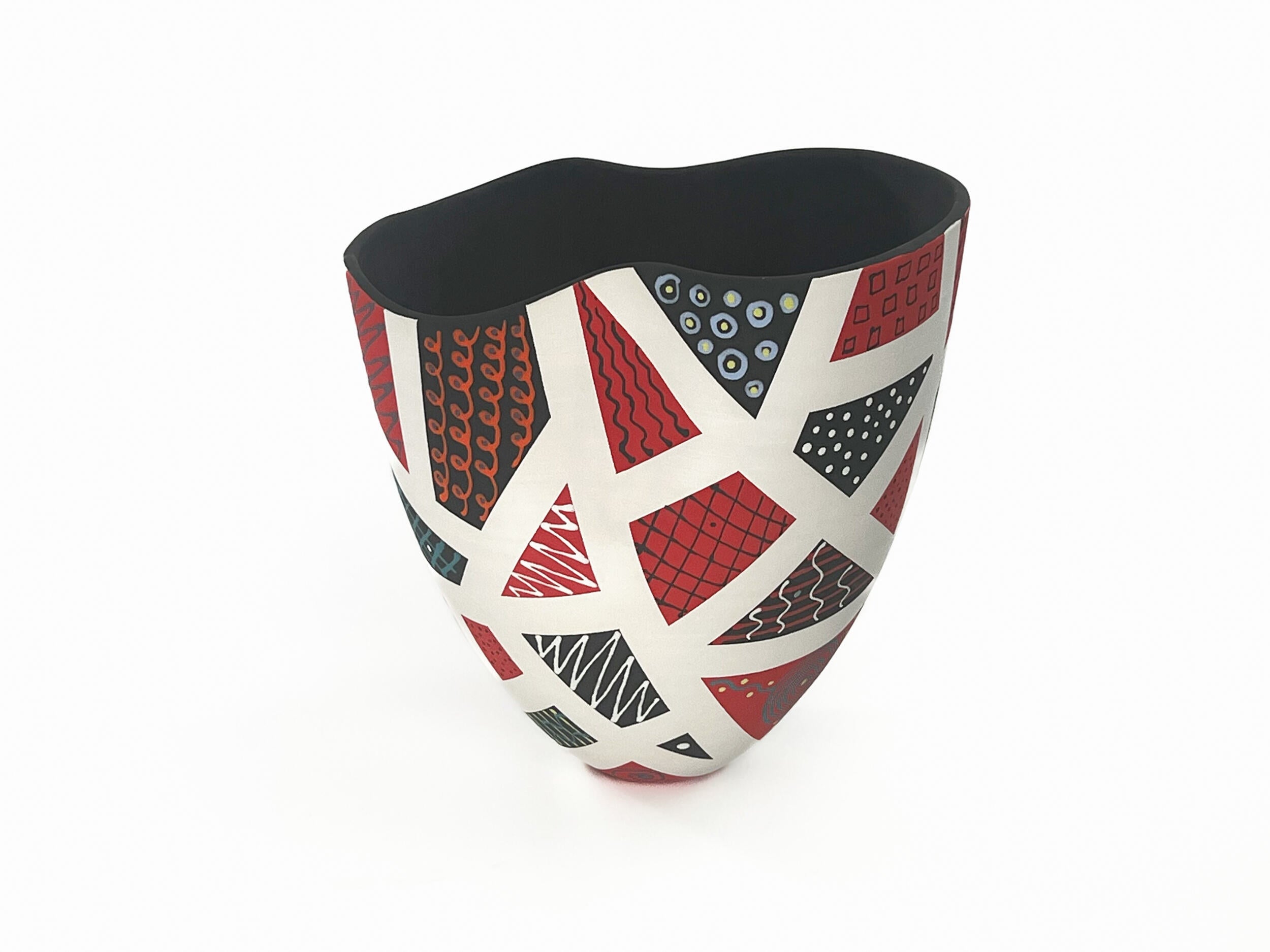 Patchwork in Red & Black X