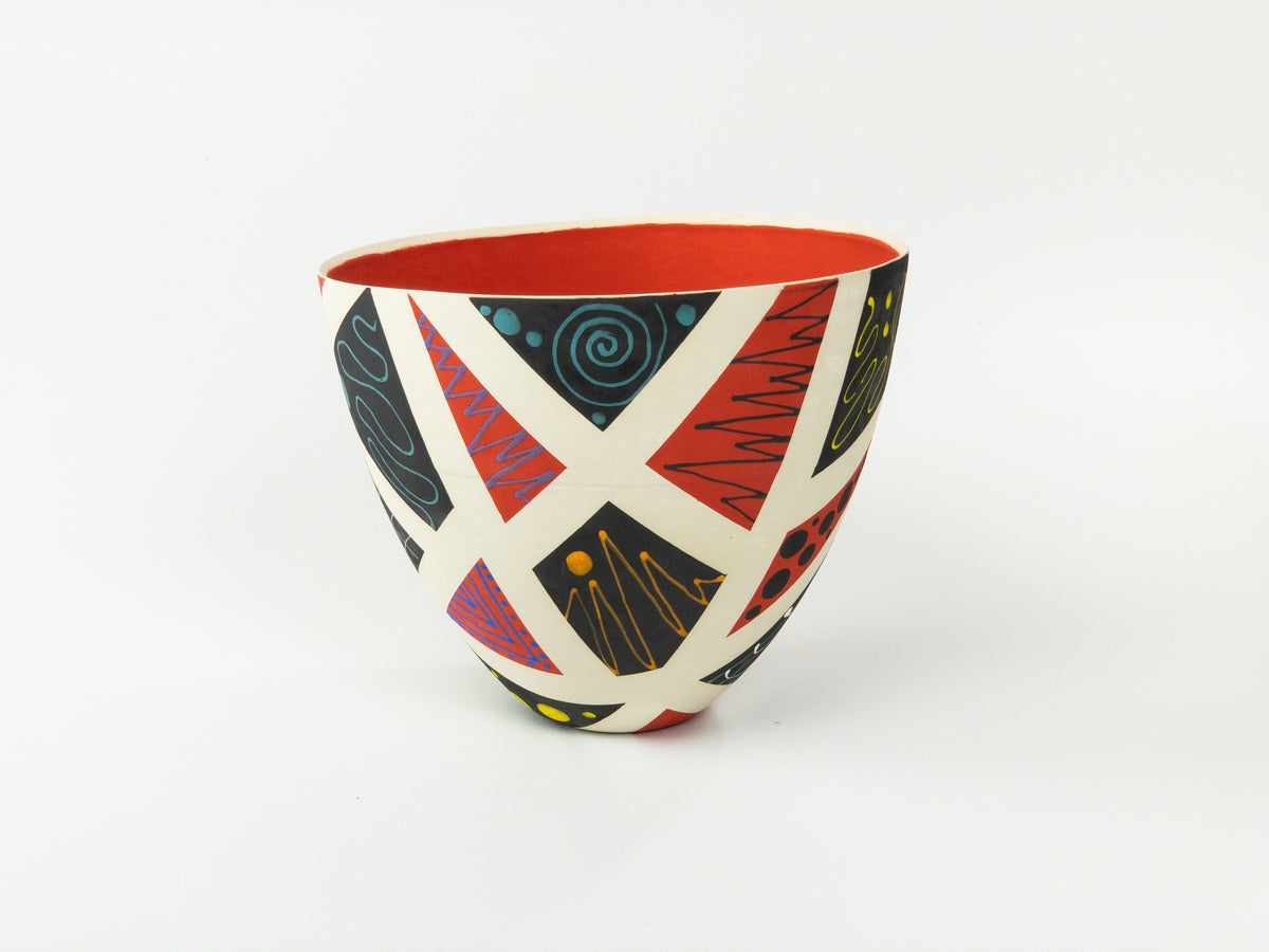 Patchwork in Red I