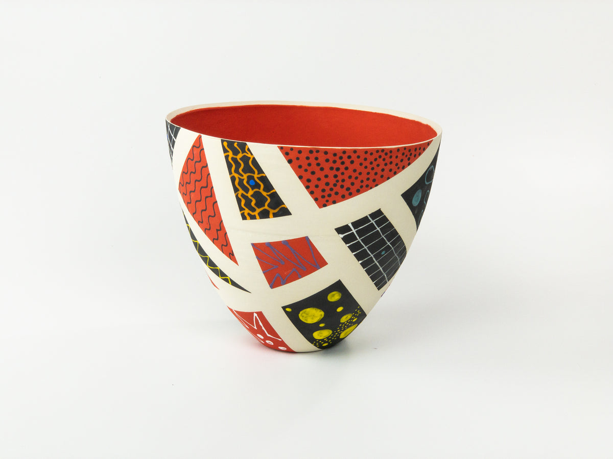 Patchwork in Red I