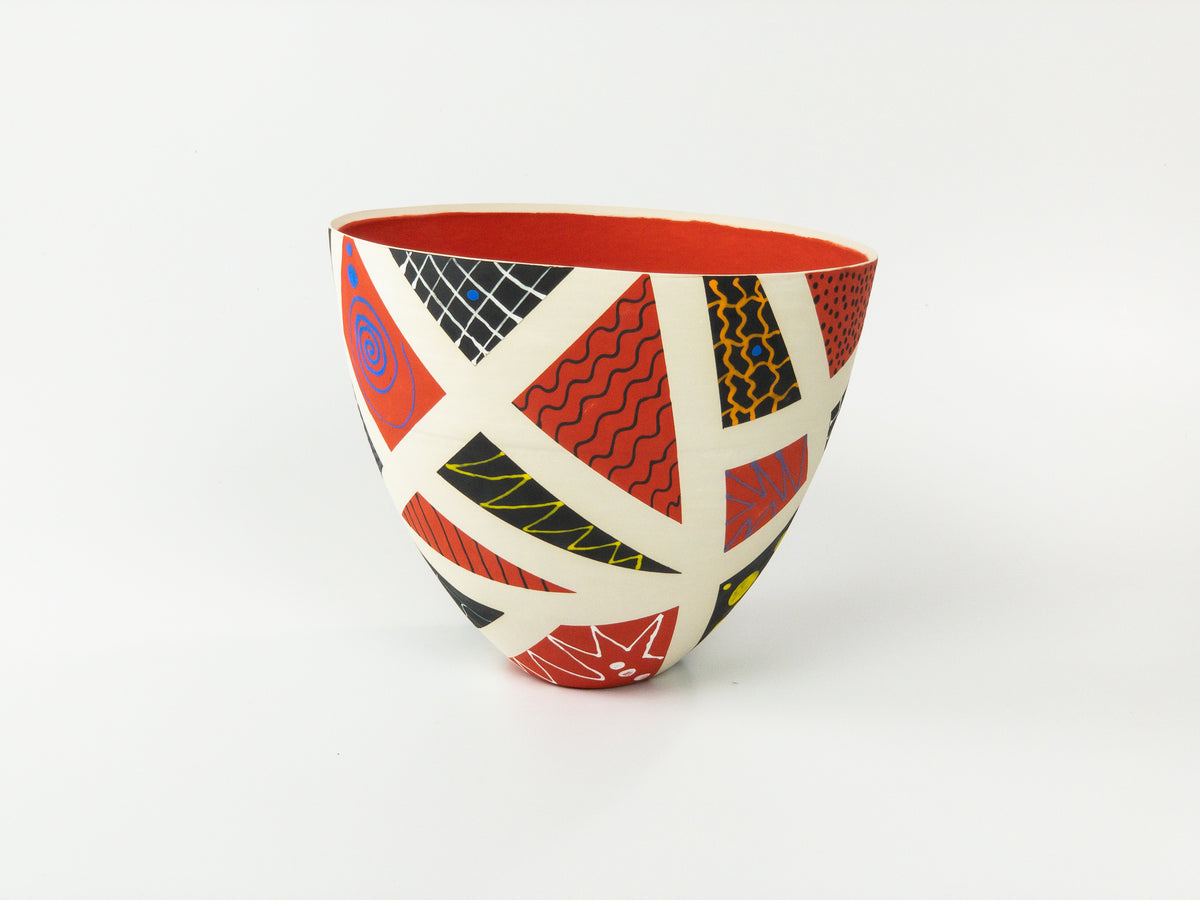 Patchwork in Red I