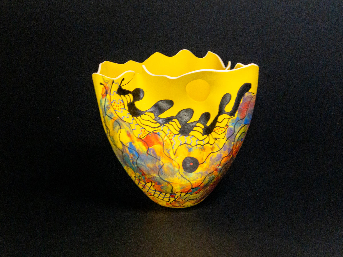 Sunny Shores — JeanElton TallVase in Multi-Color/Yellow, front view