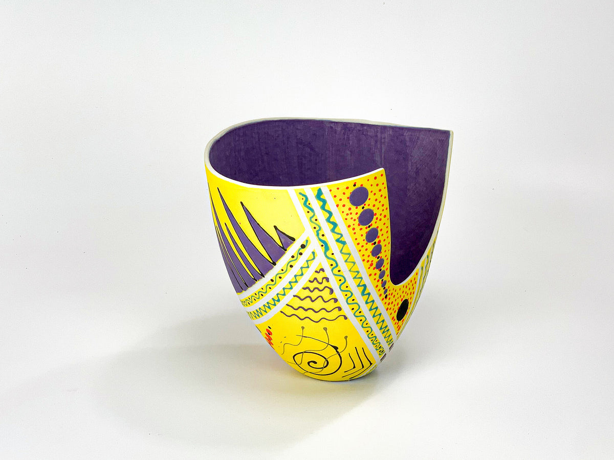 Sunstripe Sonata — JeanElton TallVase in Multi-Color/Purple, side view