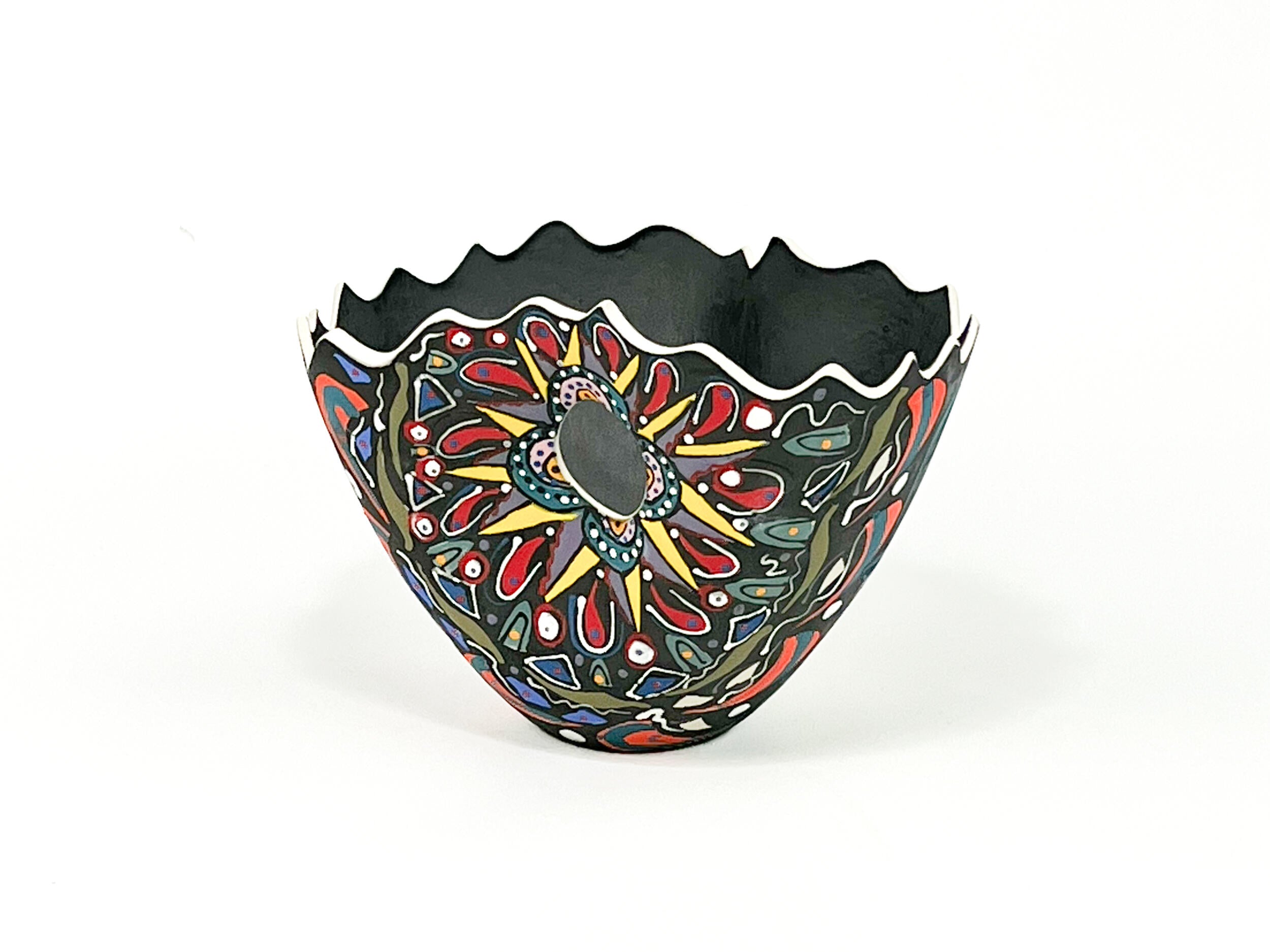 Sun Sparkles — JeanElton TallVase in Multi-Color/Black, front view