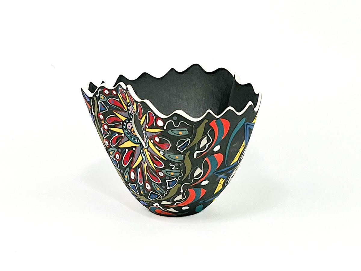 Sun Sparkles — JeanElton TallVase in Multi-Color/Black, three-quarter view