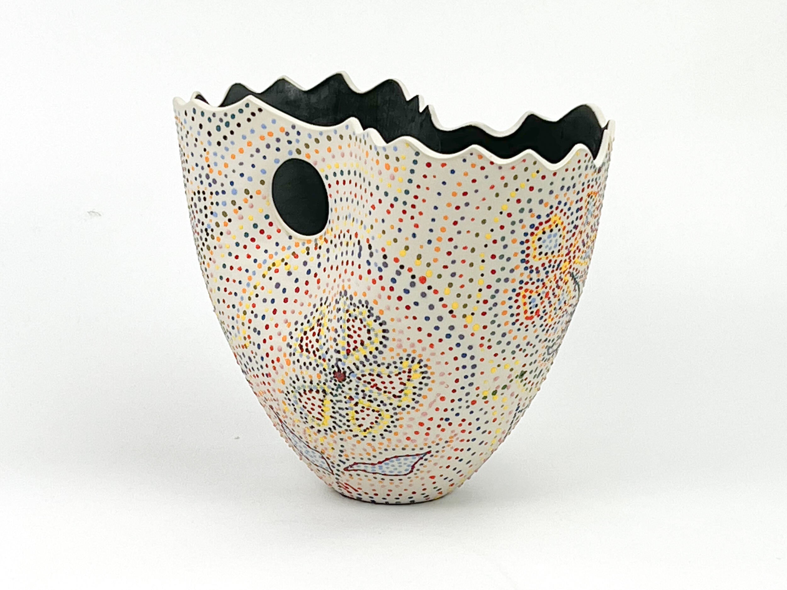 Buds by the Billions — JeanElton TallVase in Multi-Color/Black, front view