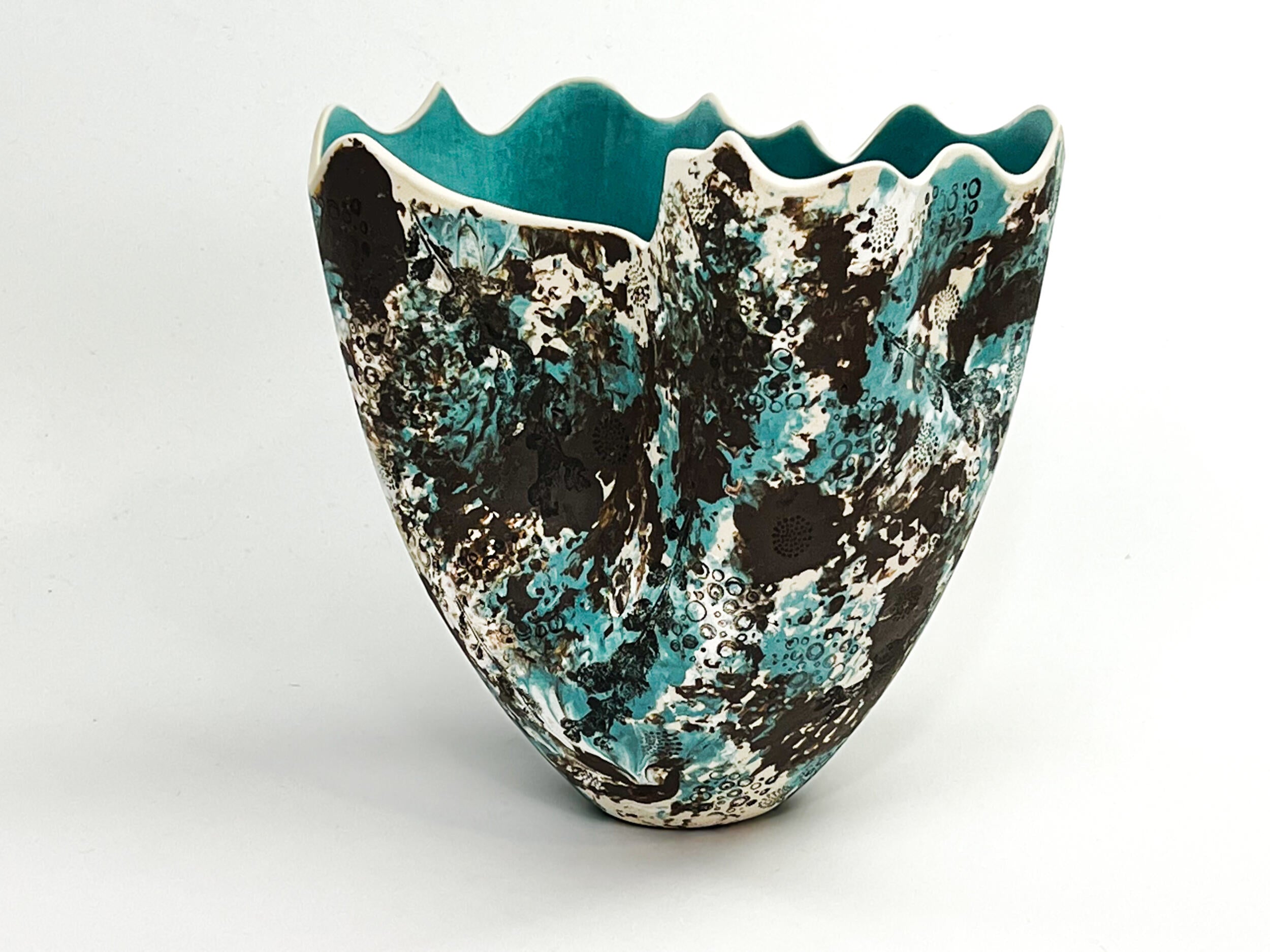 Aurora Pulse — JeanElton TallVase in Blue & Purple, three-quarter view