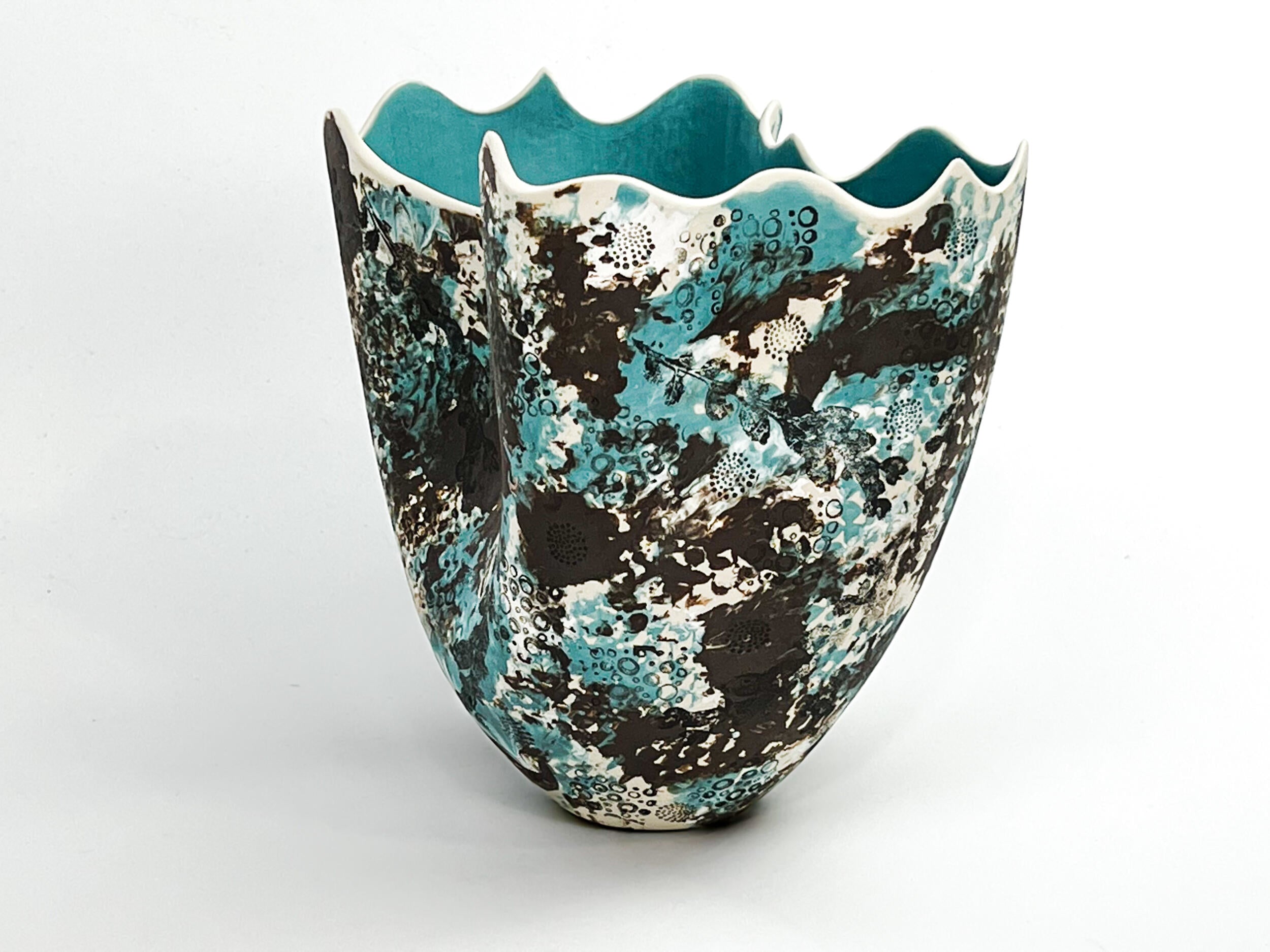 Aurora Pulse — JeanElton TallVase in Blue & Purple, side view