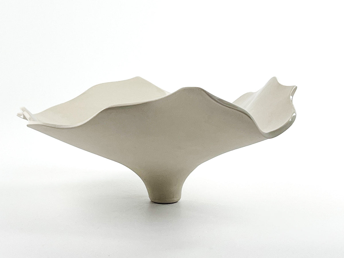 Moon Lily — JeanElton UnfurlingPedestal in Metallic & Cream, side view
